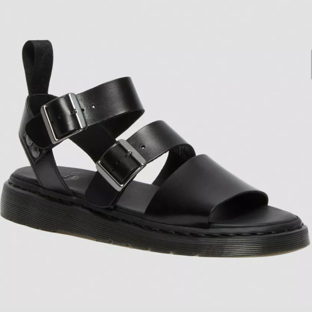 Dr. Martens Doc GRYPHON BRANDO LEATHER GLADIATOR SANDALS black M 5 W 6 unisex